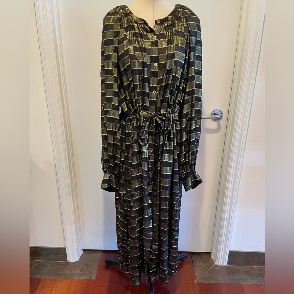 Stine Goya Lydia Button Down Drawstring Dress, L - image 1